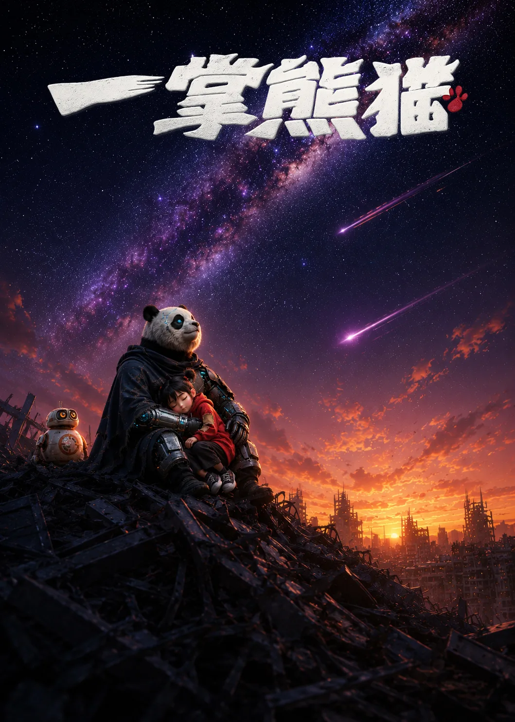 一掌熊猫AI作品